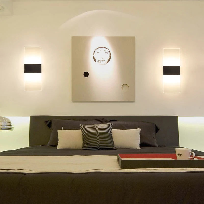 Applique Murale LED Acrylique - Lampe Design Moderne pour Chambre