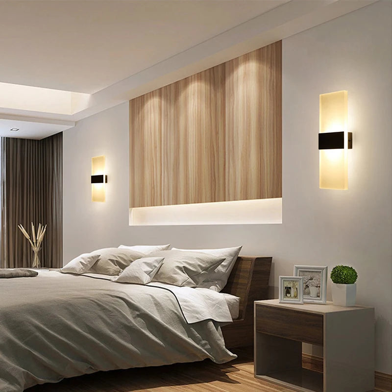 Applique Murale LED Acrylique - Lampe Design Moderne pour Chambre