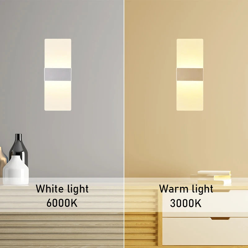Applique Murale LED Acrylique - Lampe Design Moderne pour Chambre