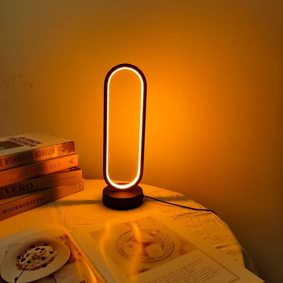 Lampe de Chevet LED Ring – Tamisage 3 Couleurs | Veilleuse Ambiance Chambre & Salon