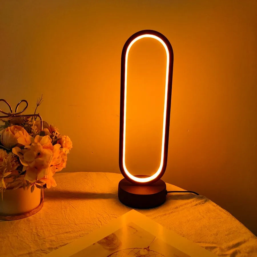Lampe de Chevet LED Ring – Tamisage 3 Couleurs | Veilleuse Ambiance Chambre & Salon