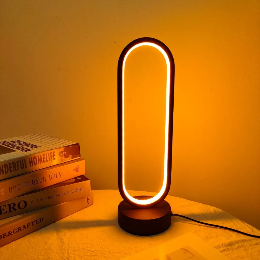 Lampe de Chevet LED Ring – Tamisage 3 Couleurs | Veilleuse Ambiance Chambre & Salon