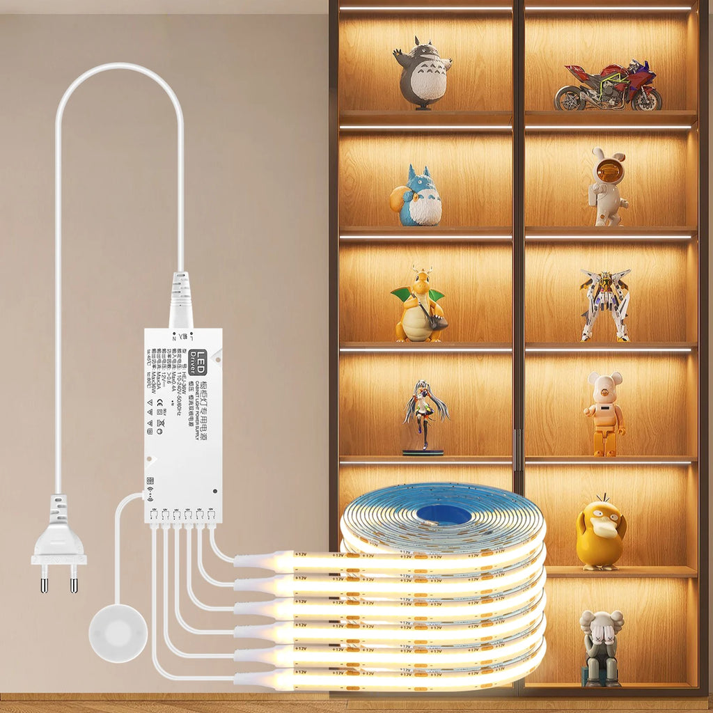 Bande LED COB 320 LEDs/m avec Capteur Tactile - Éclairage Cuisine & Plan de Travail